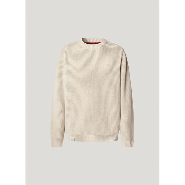Sweter z okrągłym dekoltem Pepe Jeans Parker. Brązowe swetry przez głowę męskie Pepe Jeans, s, bez wzorów, z jeansu, bez kołnierzyka. Za 289.95 zł.