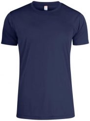 Clique Basic Active-T — T-shirt męski 100% poliester dark navy. Niebieskie t-shirty męskie CLIQUE, m, bez wzorów, z dzianiny, klasyczne, bez kołnierzyka. Za 86.15 zł.