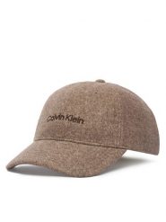 Calvin Klein Czapka z daszkiem Embroidered Titlecase Logo Felt LV04D5131G Brązowy. Brązowe rękawiczki męskie Calvin Klein, bez wzorów, z poliesteru. Za 209.99 zł.