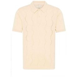 Dzianinowa koszulka polo Blend BHDuran. Żółte koszulki polo męskie DR BLEND, l, bez wzorów, z dzianiny, eleganckie, bez ramiączek. Za 246.50 zł.