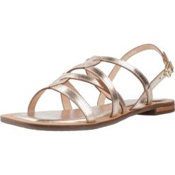 Sandały GEOX D55YFA Złoty. Żółte obuwie sportowe damskie Geox, bez wzorów, ze skóry, bez obcasa, bez zapięcia. Za 331.99 zł.