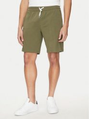 Tommy Hilfiger Szorty sportowe UM0UM03364 Zielony Regular Fit. Zielone krótkie spodenki sportowe męskie Tommy Hilfiger, m, bez wzorów, z bawełny. Za 129.99 zł.