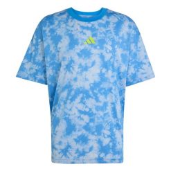 Koszulka adidas Fun. Niebieskie koszulki sportowe męskie Adidas, m, bez wzorów, z jersey, bez kołnierzyka, bez ramiączek, na fitness i siłownię. Za 172.95 zł.