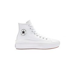 Buty Converse Chuck Taylor All Star Move Platform Białe. Białe trampki i tenisówki damskie Converse, bez wzorów, ze skóry, klasyczne, przed kolano, bez zapięcia. Za 402.70 zł.