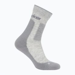 ICEBREAKER Skarpety damskie Merino Hike+ Medium Crew Blizzard hthr/alloy r.35-37. Szare skarpety damskie Icebreaker, bez wzorów, z elastanu. Za 131.75 zł.