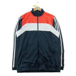 Second life - Kurtka męska granatowa - Stan dobry. Niebieskie kurtki męskie Adidas, m, bez wzorów, z materiału. Za 124.96 zł.