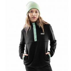 Bluza z grubego polaru damska Stowe-W. Czarne bluzy damskie SIROKO, m, bez wzorów, z polaru, bez kaptura. Za 250.00 zł.