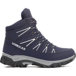 Granatowe Trapery Indestructible. Niebieskie śniegowce i trapery męskie Born2be, z materiału. Za 119.99 zł.