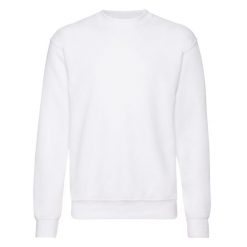 Klasyczna Bluza Rozpinana Unisex Dla Dorosłych. Białe bluzy męskie Fruit of the Loom, m, bez wzorów, bez kaptura. Za 87.99 zł.