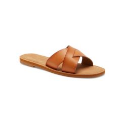 Sandały dla Kobiety ANDREYA Beżowy. Brązowe sandały damskie Roxy, bez wzorów, z materiału, bez obcasa, bez zapięcia. Za 169.99 zł.