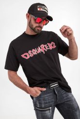 T-shirt DSQUARED2. T-shirty męskie Dsquared2, l, bez wzorów, bez kołnierzyka. W wyprzedaży za 755.30 zł.
