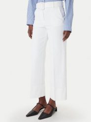 Marella Spodnie materiałowe Nicchia 2613131074 Biały Regular Fit. Białe spodnie materiałowe damskie Marella, bez wzorów, z bawełny. Za 859.99 zł.