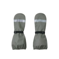 Rękawice przeciwdeszczowe dziecięce Reima Kura. Zielone rękawiczki dziecięce Reima, bez wzorów. Za 73.99 zł.