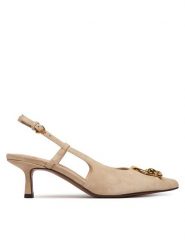 Coccinelle Czółenka C-Me E4 SB2 21 01 01 Beżowy. Brązowe czółenka damskie Coccinelle, bez wzorów, ze skóry, bez obcasa, bez zapięcia. Za 899.99 zł.