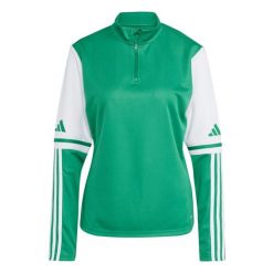 Bluza damska adidas Squadra 25 Training Top. Zielone swetry damskie Adidas, na zimę, bez wzorów, z tkaniny, bez kołnierzyka, bez ramiączek, bez kaptura. Za 131.99 zł.