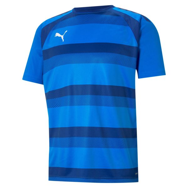 Koszulka męska Puma teamVISION Jersey. Niebieskie koszulki sportowe męskie Puma, m, bez wzorów, z jersey, bez kołnierzyka, bez ramiączek, do piłki nożnej. Za 89.00 zł.
