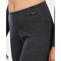 Damskie spodnie termoaktywne z wełny merino Kilpi MAVORA BOTTOM-W. Czarne spodnie materiałowe damskie Kilpi, bez wzorów, z wełny. Za 473.69 zł.