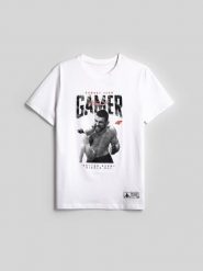 4F T-shirt regular z nadrukiem męski 4F | Mateusz Gamrot - biały M. Białe t-shirty męskie 4f, l, z aplikacjami, z bawełny, klasyczne, bez kołnierzyka. Za 129.99 zł.