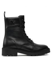 Calvin Klein Jeans Trapery Combat Boot Mid Zip Lth In Calf YW0YW01550 Czarny. Czarne śniegowce i trapery damskie Calvin Klein Jeans, z jeansu. Za 519.99 zł.