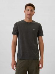T-SHIRT MĘSKI GAP KOSZULKA BAWEŁNIANA Z LOGO 502022-00-XL. Szare koszulki sportowe męskie GAP, m, bez wzorów, z bawełny, bez kołnierzyka, bez ramiączek, na fitness i siłownię. Za 99.00 zł.
