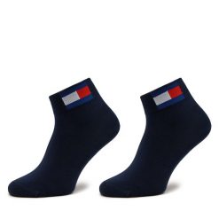 Skarpety długie Tommy Jeans. Niebieskie skarpety męskie Tommy Jeans, bez wzorów, z jeansu. Za 39.99 zł.