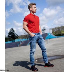 Ardon ARDONZIDYN - Męska koszulka polo z wstępnie pranej bawełny odporniejszej na blaknięcie kolorów materiał z silikonowym - niebieski S. Niebieskie koszulki polo męskie Ardon, m, bez wzorów, z bawełny, bez ramiączek. Za 45.64 zł.