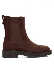 JENNY Sztyblety CEO-HY69963-2 Brązowy. Brązowe botki damskie Jenny, z materiału, bez obcasa, na płaskiej podeszwie, bez zapięcia. Za 159.99 zł.