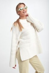 Sweter damski SAMSØE SAMSØE. Swetry damskie Samsøe & Samsøe, m, bez wzorów, bez kołnierzyka, bez ramiączek, bez kaptura. W wyprzedaży za 411.60 zł.