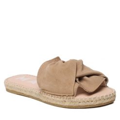 Espadryle Manebi. Brązowe espadryle damskie Manebi, bez wzorów, bez obcasa, bez zapięcia. Za 449.99 zł.