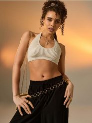 Złoty metalowy łańcuszkowy pasek - złoty. Żółte paski damskie Sinsay, bez wzorów. Za 19.99 zł.