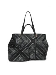 PINKO Torebka Shopper Extra PE 25 PLTT104900 A2AS Czarny. Czarne torebki shopper damskie Pinko, bez wzorów, z materiału, bez dodatków. Za 659.99 zł.