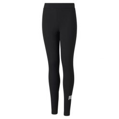 Młodzieżowe legginsy z logo Essentials PUMA Black. Czarna legginsy damskie Puma, m, bez wzorów, z bawełny. Za 96.90 zł.