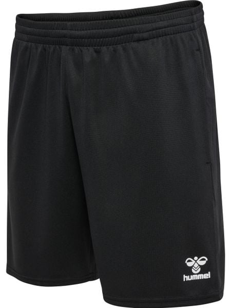 Spodenki hmlESSENTIAL TRAINING SHORTS. Czarne szorty sportowe damskie Hummel, s, bez wzorów, z materiału, eleganckie, z standardowym stanem, na fitness i siłownię. Za 134.50 zł.