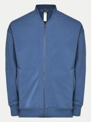 Hanro Bluza Natural Living 75963 Niebieski Regular Fit. Niebieskie bluzy męskie Hanro, l, bez wzorów, z bawełny, bez kaptura. Za 419.99 zł.