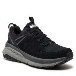Trekkingi Skechers. Czarne obuwie sportowe damskie Skechers, bez wzorów, trekkingowe. Za 279.99 zł.