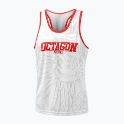 Tank top męski Octagon Biało-Czerwony. Białe t-shirty męskie OCTAGON, na lato, m, bez wzorów, z materiału, sportowe, bez kołnierzyka. Za 83.99 zł.