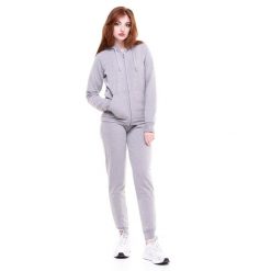Damski dres z kapturem Shine On. Szare obuwie sportowe damskie LEONE 1947 APPAREL, bez wzorów, z dresówki, na fitness i siłownię. W wyprzedaży za 251.55 zł.