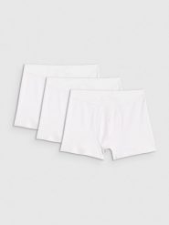 4F Bielizna bokserki (3-pack) męskie - białe M. Biała bokserki męskie 4f, m, bez wzorów, z bawełny. Za 99.99 zł.