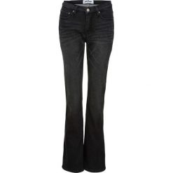 Dżinsy dresowe ocieplane BOOTCUT bonprix czarny. Czarne spodnie dresowe damskie bonprix, z dresówki. Za 149.99 zł.
