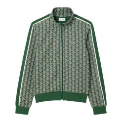 Bluza sportowa męska Lacoste SH136800D1R. Zielone bluzy męskie Lacoste, m, bez wzorów, z bawełny, bez kaptura. Za 742.00 zł.