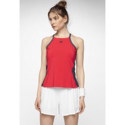 Top damski do tenisa TSDF401 - granat. Koszulki sportowe damskie 4f, m, bez wzorów, z dzianiny, bez kołnierzyka, bez ramiączek, tenisowe, climacool (adidas). W wyprzedaży za 39.99 zł.
