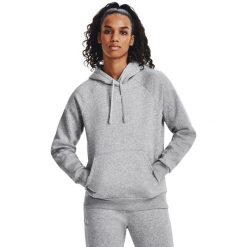 Bluza damska Under Armour Rival Fleece Hoodie. Szare bluzy sportowe damskie Under Armour, xs, bez wzorów, bez kaptura, na fitness i siłownię. Za 182.75 zł.