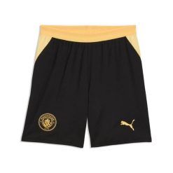 Krótka koszulka Manchester City 2026/27. Czarne koszulki sportowe męskie Puma, l, bez wzorów, z materiału, bez kołnierzyka, bez ramiączek, do piłki nożnej. Za 263.45 zł.