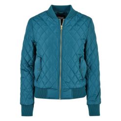 Kurtka Damska/pikowana Diamond Nylon. Niebieskie kurtki damskie Urban Classics, xl, bez wzorów, z nylonu, bez kaptura. Za 220.99 zł.
