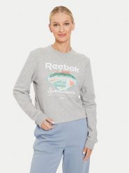 Reebok Bluza Court Sport FT Craw 100076214 Szary Regular Fit. Szare bluzy damskie Reebok, s, bez wzorów, z syntetyku, bez kaptura. Za 189.99 zł.