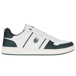 Trampki Męskie Skóra Lozan Match. Białe trampki męskie K-SWISS, bez wzorów, z gumy, klasyczne, bez zapięcia. Za 209.00 zł.