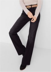 Dżinsy Bootcut mid waist, z efektem shape. Czarne jeansy damskie bonprix. Za 139.99 zł.