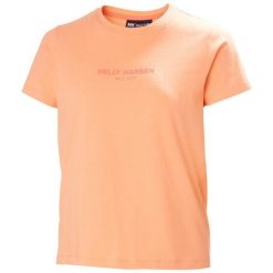 Koszulka damska Helly Hansen Core 2.0. Brązowe koszulki sportowe damskie Helly Hansen, bez wzorów, z bawełny, bez kołnierzyka, bez ramiączek. Za 172.50 zł.