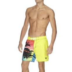Męskie spodenki szorty na basen na plażę szybkoschnące Arena Boxer Primula. Żółte kąpielówki męskie Arena, m, bez wzorów, z materiału, do biegania. Za 131.98 zł.