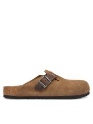 Birkenstock Klapki Boston 1030667 Brązowy. Brązowe klapki męskie Birkenstock, ze skóry. Za 639.99 zł.